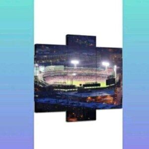 🐰🎉Fenway Park Boston Baseball Stadium Canvas Prints Framed 3 Panels 36x32"